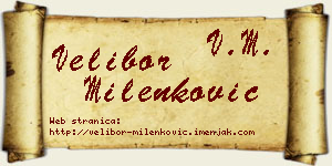 Velibor Milenković vizit kartica